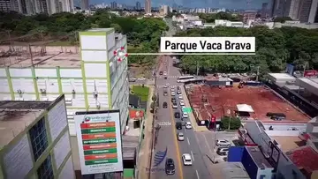 Vista aérea do Setor Bueno, a partir do Parque Vaca Brava